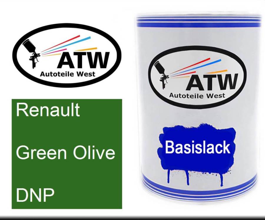 Renault, Green Olive, DNP: 500ml Lackdose, von ATW Autoteile West.